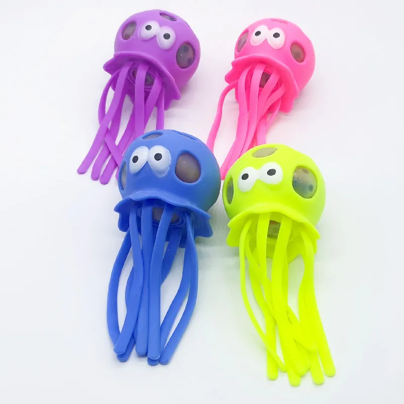 

Jellyfish bubble big bead TPR soft rubber novel vent decompression toy Hot Sale Summer Toys Bath Toy Water Octopus