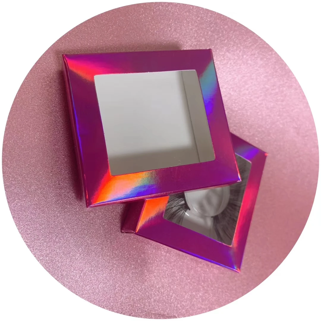 

holographic squre paper 3d vendors custom lash box