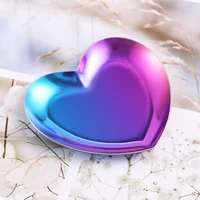 

Gradient Jewelry Rhinestone Metal Storage Tray Heart Nail Tips Plate Display