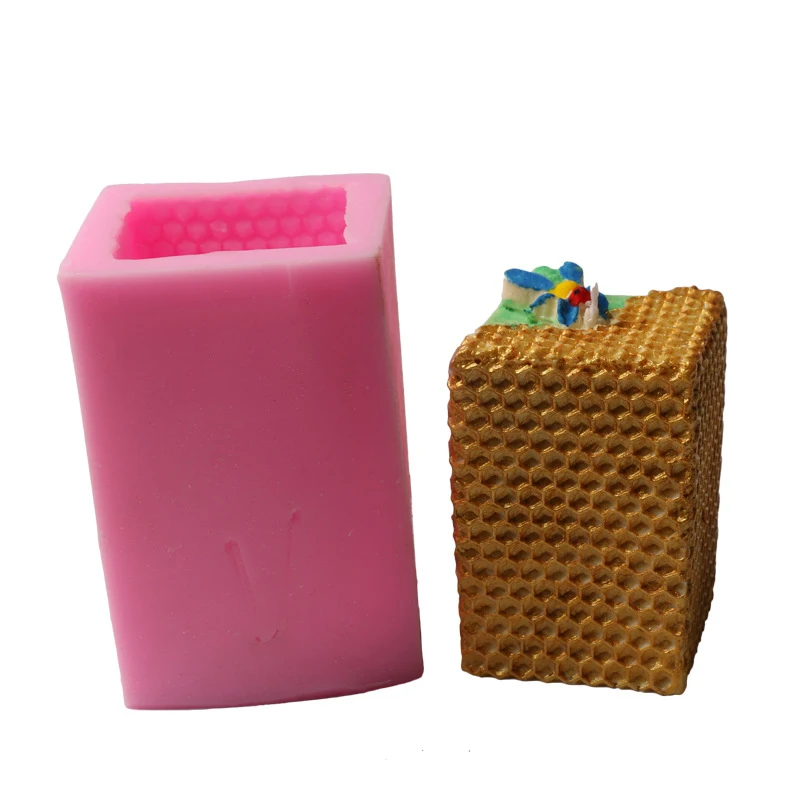 

Square honeycomb chocolate silicone baking mold candle hand soap gypsum aromatherapy silicone mold
