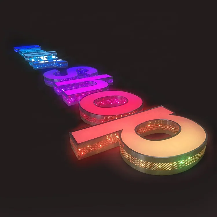 Custom Led Rgb Luminous Building Signs Channel Letters Sign Maker Buy