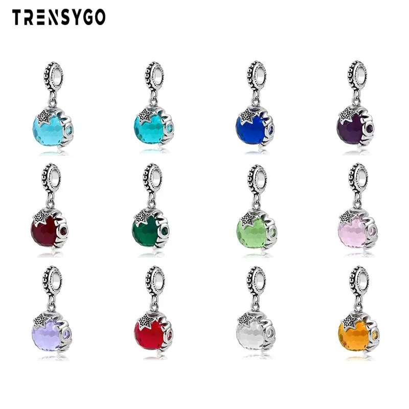 GiftJewelryShop London 2012 Olympic Games Logo Blue Aquamarine Crystal March Birthstone Flower Dangle Charm Bracelets