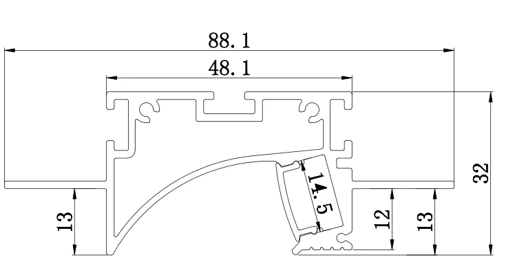 
Ceiling and Wall Recessed Linear Led profile Light 