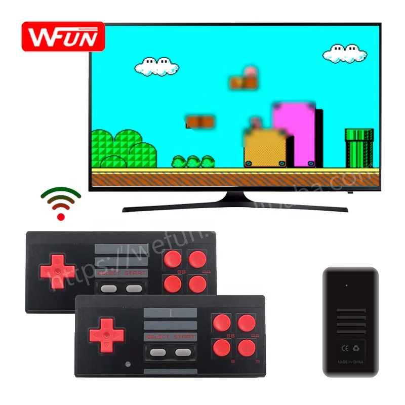Mini U box AV Output USB Game stick Built-in 620 Games Family Classic 8bit TV Game Console with 2.4G wireless controller