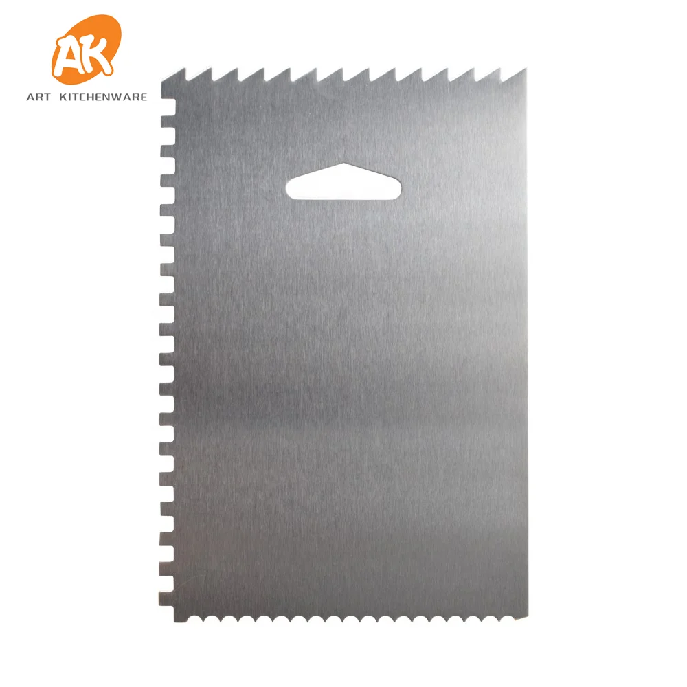 

AK Rectangle Stainless Steel Cake Scraper Cream Smoother Cake Tools for Cake Kitchen Utensil CS-18