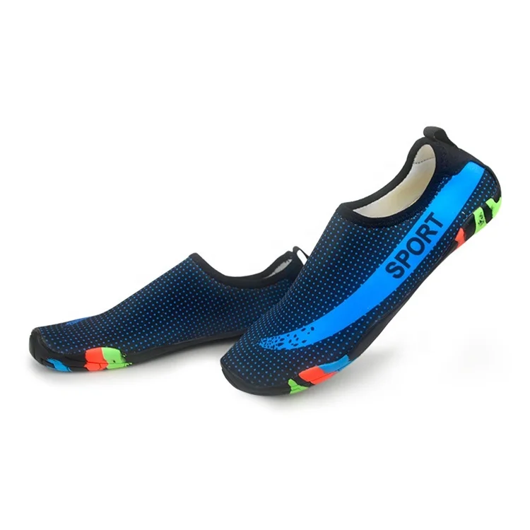 

customized women men cheap beach swimming shoes outdoor sports soft water shoes with strip, Black, blue, white, green, rose, pink, grey, yellow