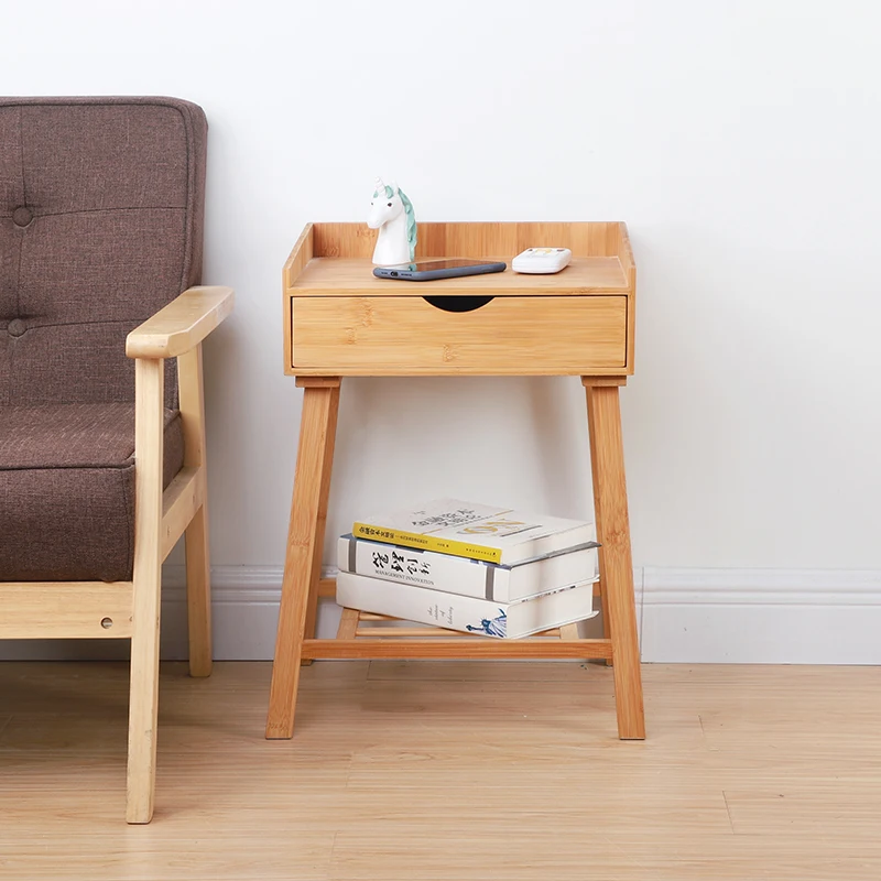 
New Design High Standard Bedside Table Stackable Bamboo Nightstand Bedroom Furniture Home Furniture Modern Adjustable (height) 