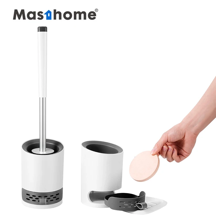 

Masthome Brushes And Holders Sets With Flat Soft Head Wall Silicone Modern Hygienic Toilet Brush