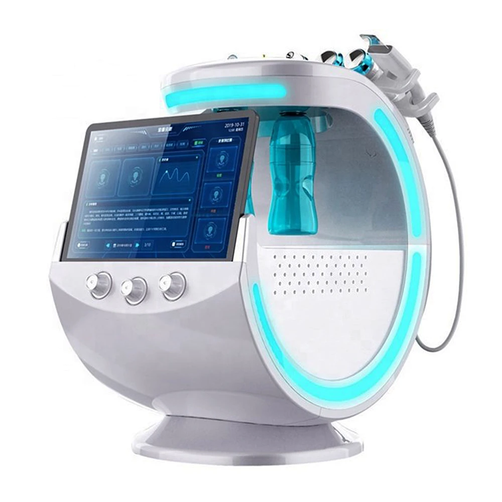 

7 in 1 hydra deep cleaning Device Hydrodermabrasion Facial Machine Microdermabrasion Machine skin analyzer, White