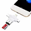 USB Card Reader 4 in 1 Type-c Lightning Micro USB 2.0 White Memory Card for iphone8 8P X 7 6S storage usb stick pen-drive