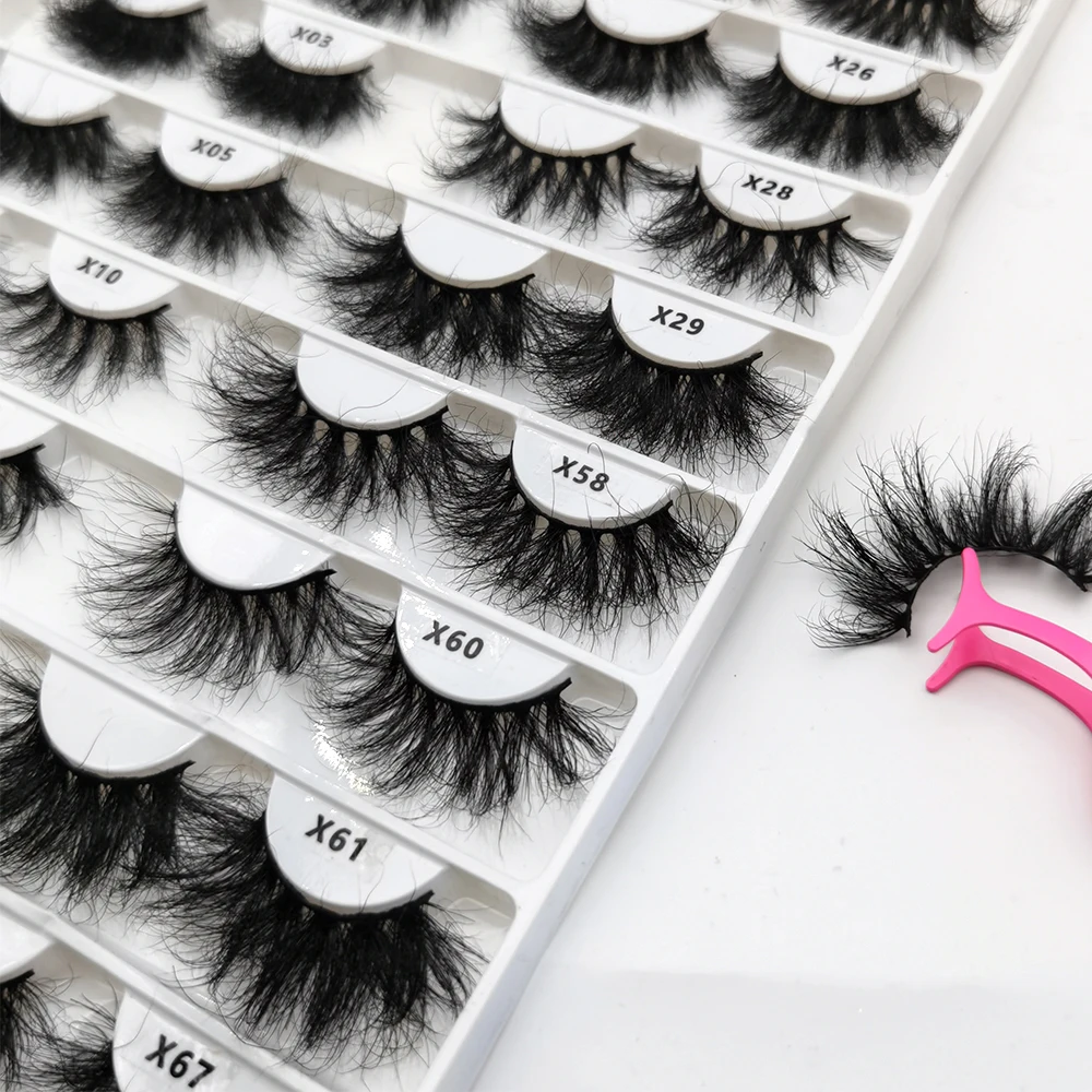 

New hot sale lasheswholesale vendor mink lashes3d wholesale vendor 25mm 3d mink eyelash with eyelash box packaging