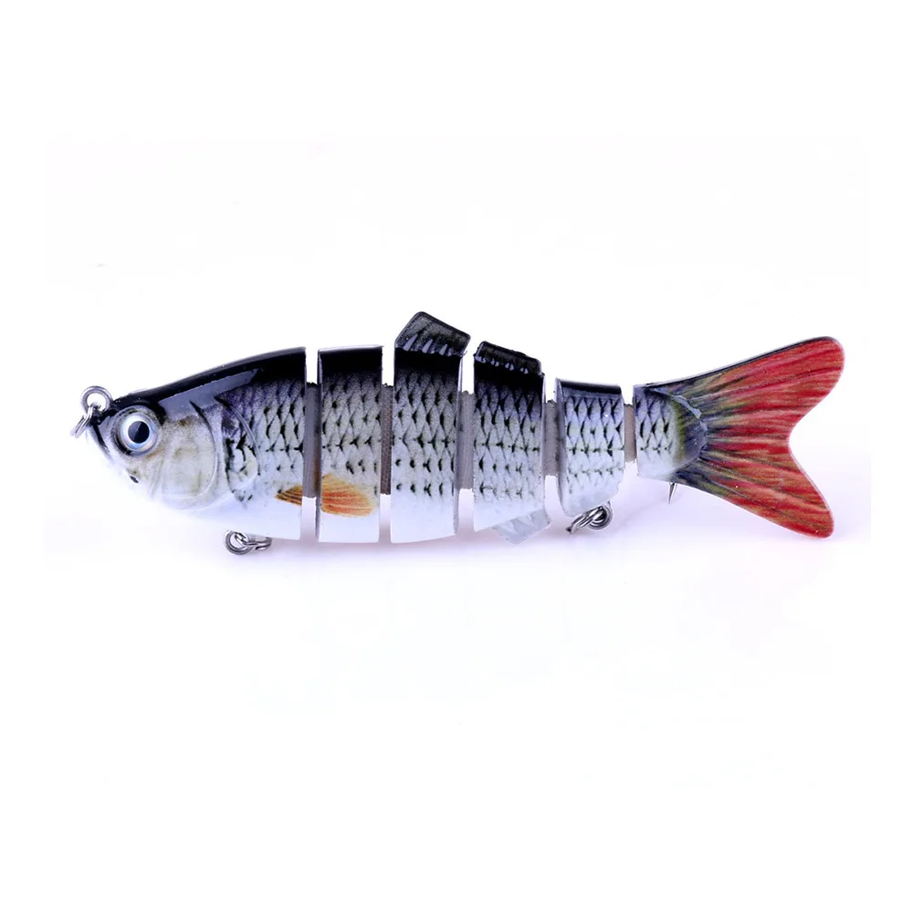 

18g realistic hard 6 segmented fish lure multi-jointed fishing Artificial Bait, 12