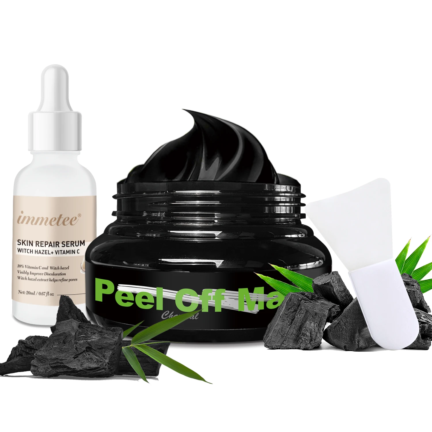 

Private label exfoliating charcoal face mask deep cleansing pores black peel off mask