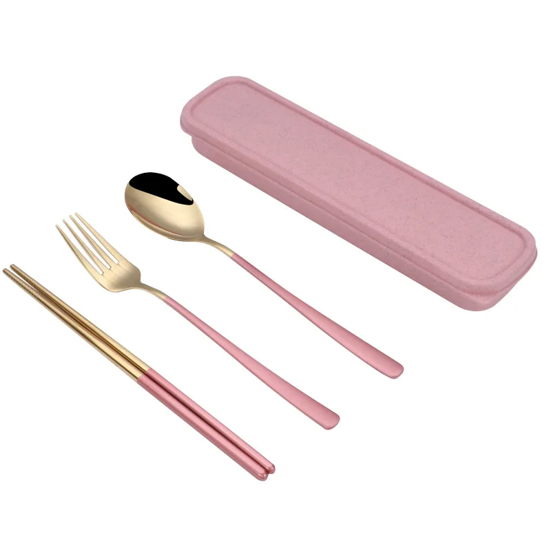 

Reusable reusable LFGB gold plated flatware set cutlery with colorful handle, Silver,gold,rosegold,rainbow,black