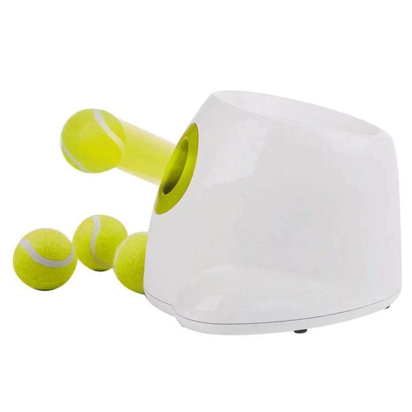 

Dog ball launcher pet interactive ball thrower custom dog tennis ball transmitter, White