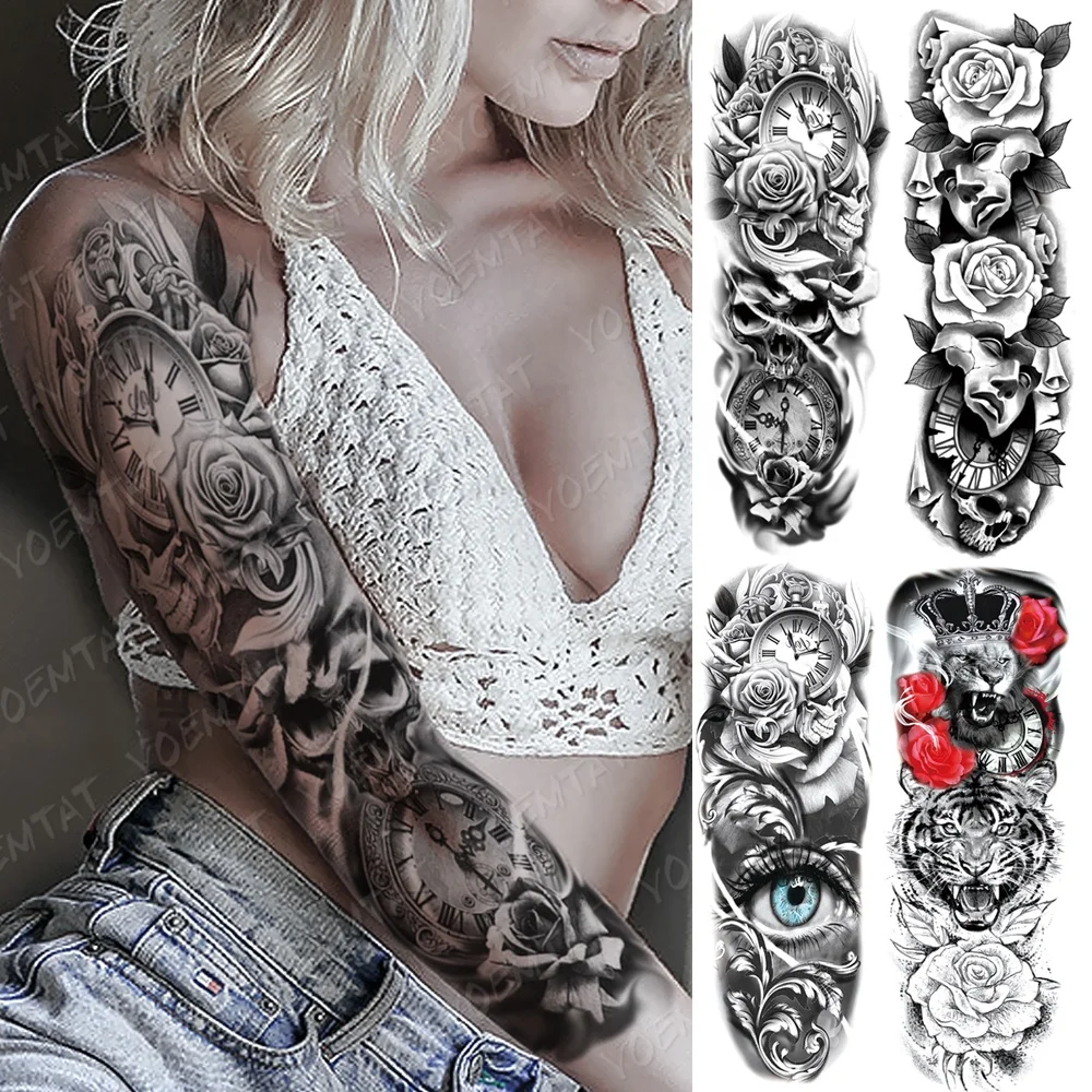 

hot sale Rose Eye Lion Waterproof temporary tattoos tattoo stickers, Cmyk