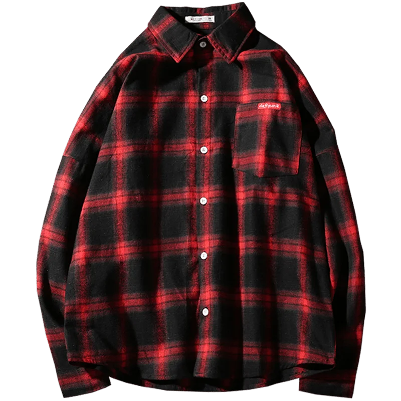 

OEM mens branded casual check long sleeve plus size shirts for mens, Customized