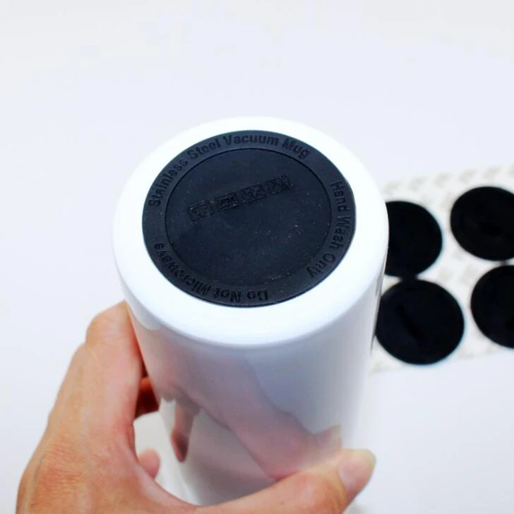 

3M Self Adhesive Rubber Coaster for 15oz 20oz 30 ounce Tumblers Pastable Cups Rubber Bottom Protective Bottle Pad Stickers, Black