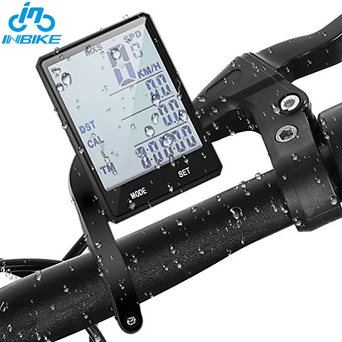 

INBIKE CE Certified Exercise Bicycle Digital Speedometer Odometer Handlebar Mount Wireless Bike Computer