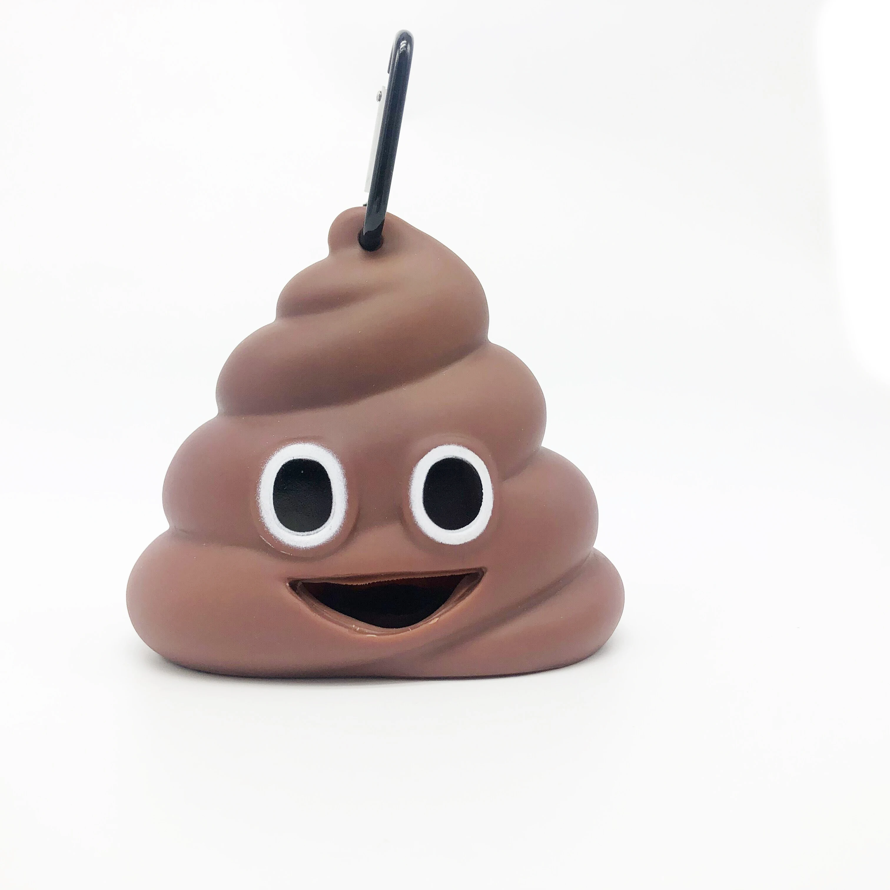 

Pet Garbage Bag Dispenser Cat And Dog Out Hanging Buckle Portable Poop-Shaped Pet Poop Dog Poop Bag Dispenser, Brown