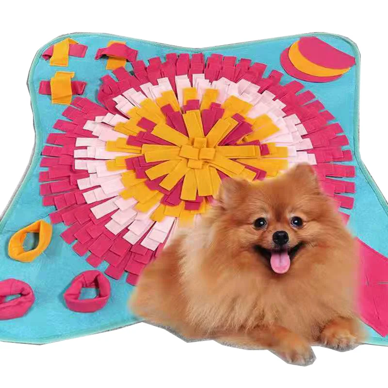 

Washable pet toys cat play mat training Mat Hide Food Sniffing Feeding Mat cat dog Smell Blanket For Pets, Customized color