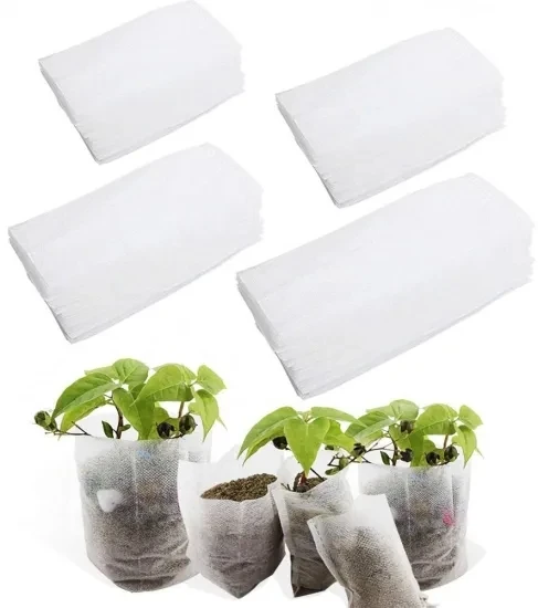 

Agriculture Seed Bag Nonwoven Fabric Plant Grow Bags Planting Bag, White