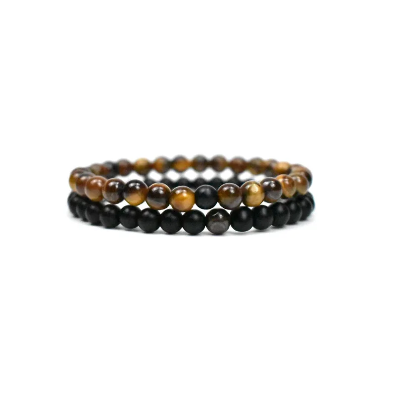 

Couples Distance male Black Lava Stone Beads bracelet female wood beads Charm Bracelets Women Men bracelet