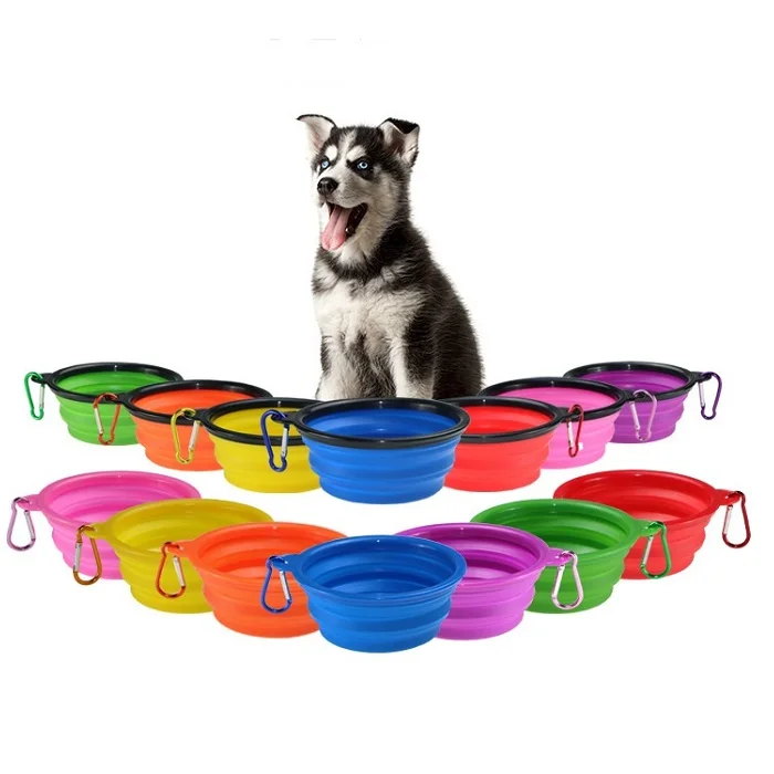 

Pet Sniffing Feed Mat Folding Bowl Silicone Dog Feeding Plate Plastic Food For Cats Dogs In Travel Water Sublimation Bowls, As pic