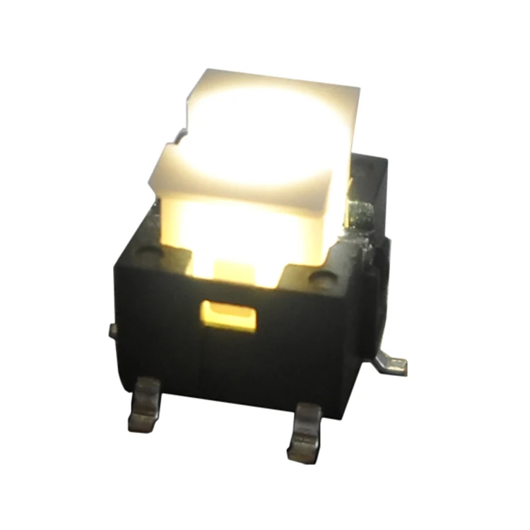 New Illuminated Micro Tact Switch 6X6 With White LED Light