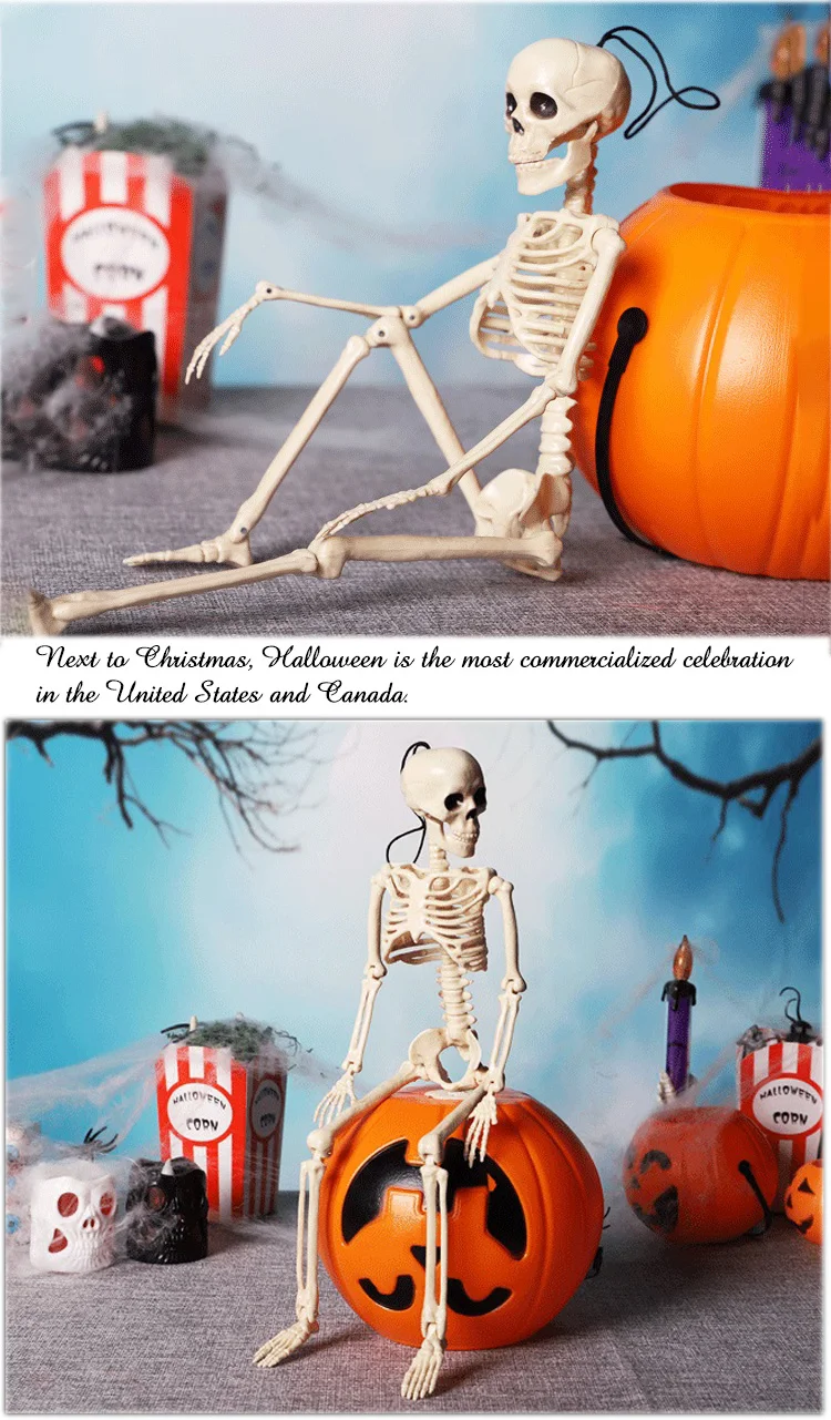 Ifg Haunted House Equipment Plastic Human Skeleton Halloween Props