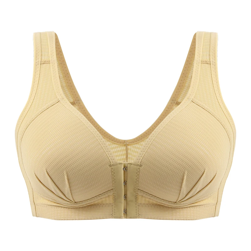

Custom Mesh Fabric Bra For Fat Women Plus Size Bra Cup d Front Buckle Women Bras
