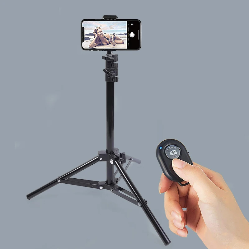 

2.1 meter flexible professional selfie stick aluminum alloy travel camera cell phone tripods stand, Black