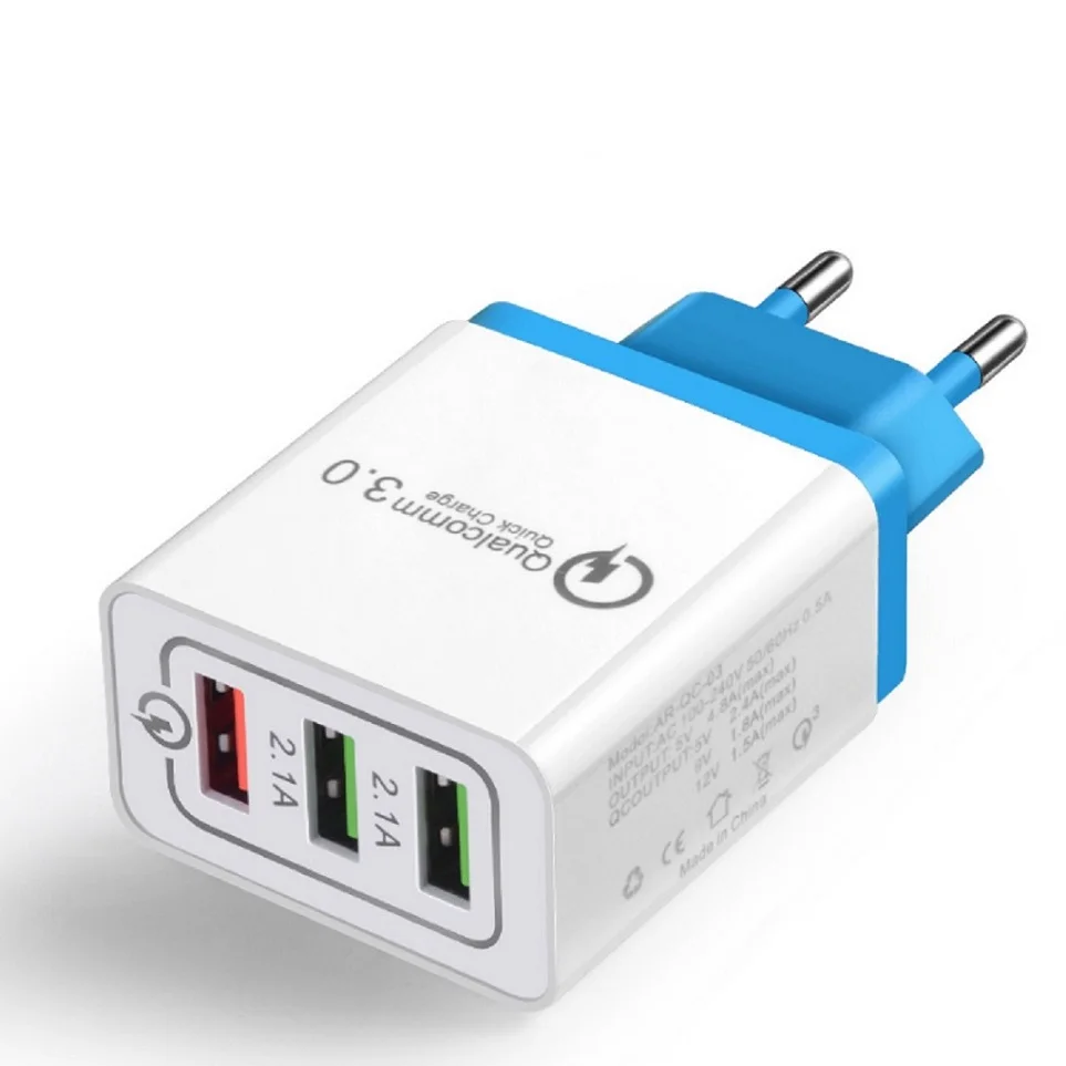 

USB Charger Quick Charge 3.0 Fast Charger QC3.0 Wall USB Adapter for Power Bank Portable Mobile, Black, blue, orange, red and so on