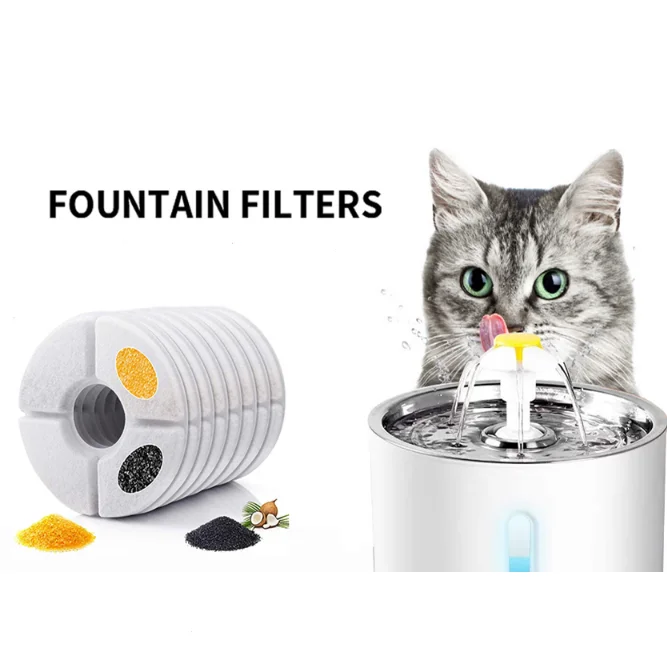 

Coconut shell Activated carbon Cat Pet Fountain Carbon Filters Pet Flowers Fountain Filter Replacement