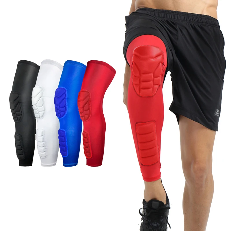 

Breathable Men Honeycomb Long Basketball Knee Pads Leg Sleeve Calf Knee Support Brace Protector Leg Warmers Sports Safety, Customized color