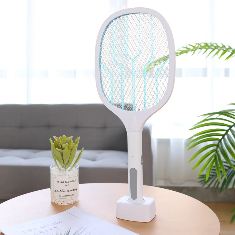 

USB Charged 2 in 1 Mosquito Swatter with Light, Blue color