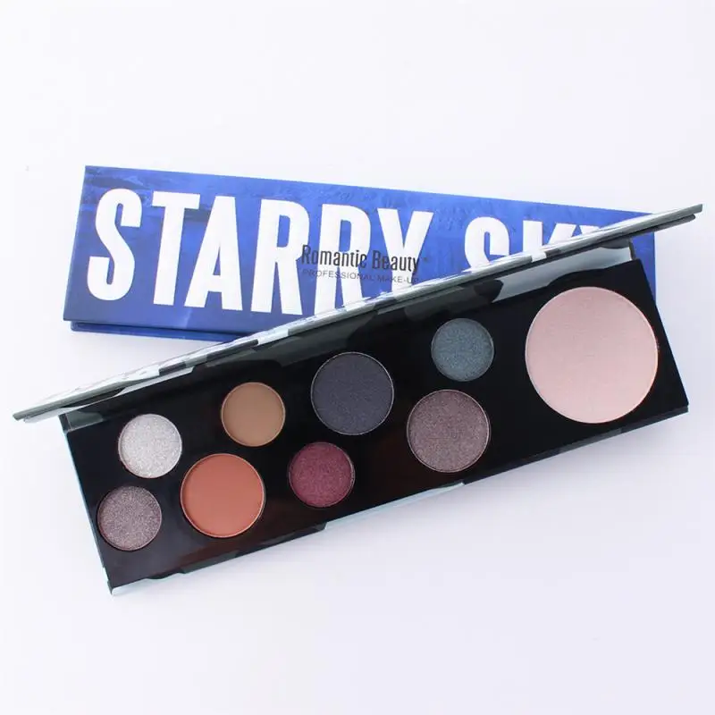 

Romantic Beauty 9-color Eye shadow Palette Irregular Round Bubble Eye Shadow Earth Color Orange Blue Waterproof Cosmetic