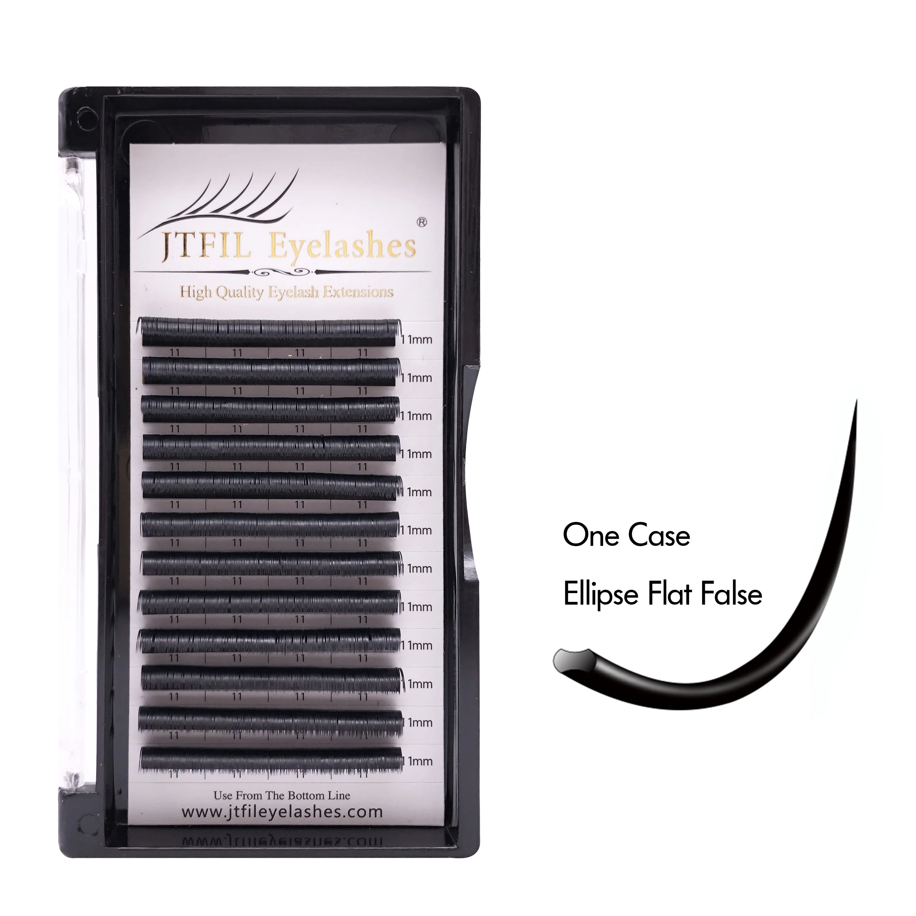 

0.15mm C Curl 8-15mm Mix ellipse Lashes Extensions Light Individual Eyelashes Salon Use Black Mink Flat Eyelash Extension