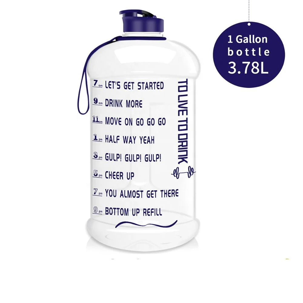 3.78L Gallon Special plastic tritan water bottle 1 gallon jug big large capacity with custom logo