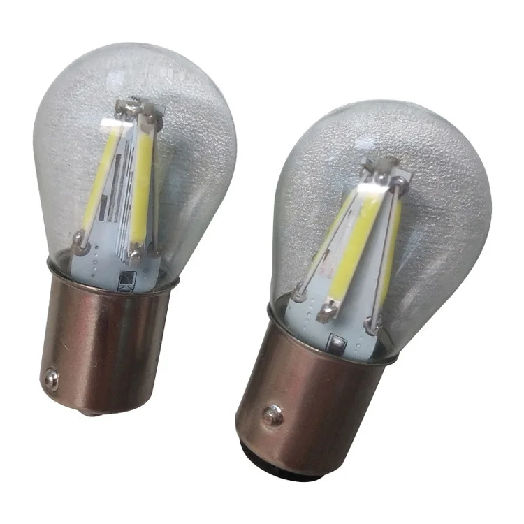 

White Red Yellow Blue 1156 1157 Filament Glass 3W LED CAR Brake Bulb Light
