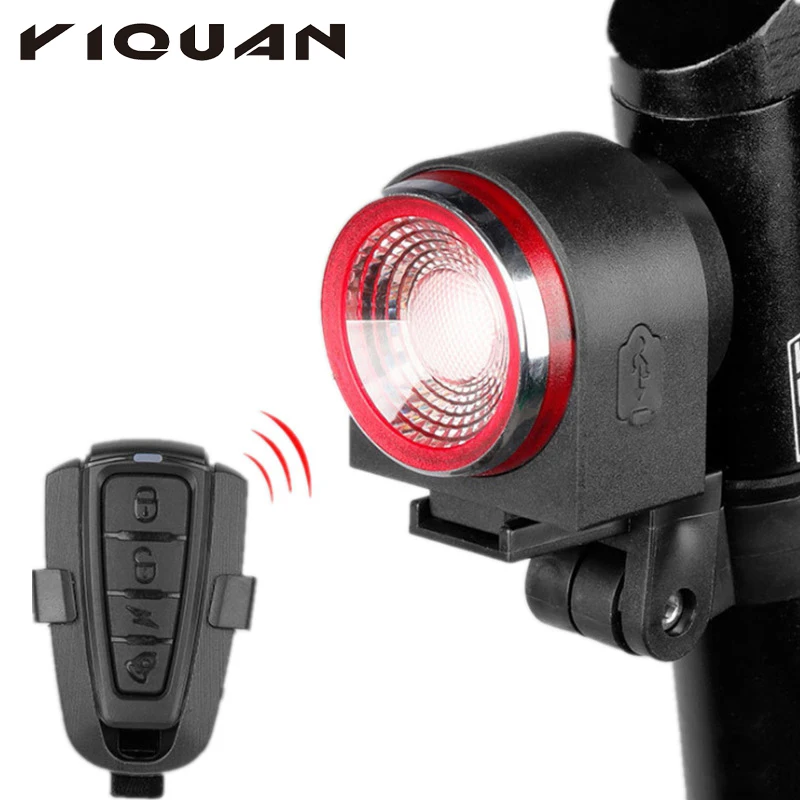 

New Bike Tail Lights Warn Usb Charging Wireless Remote Control Smart Speaker Bell Waterproof Cycling Equipment, As shown