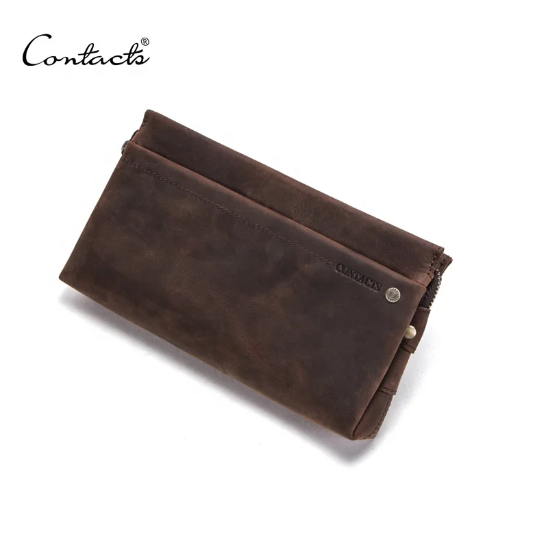 

wholesale dropship genuine leather capacity men's casual envelope hand bag, Coffee