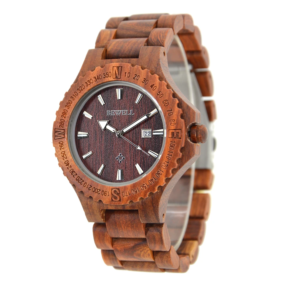 

Classical Custom Logo Wood Watches Men Luxury Hand Watch for Men Bewell Wooden Watch