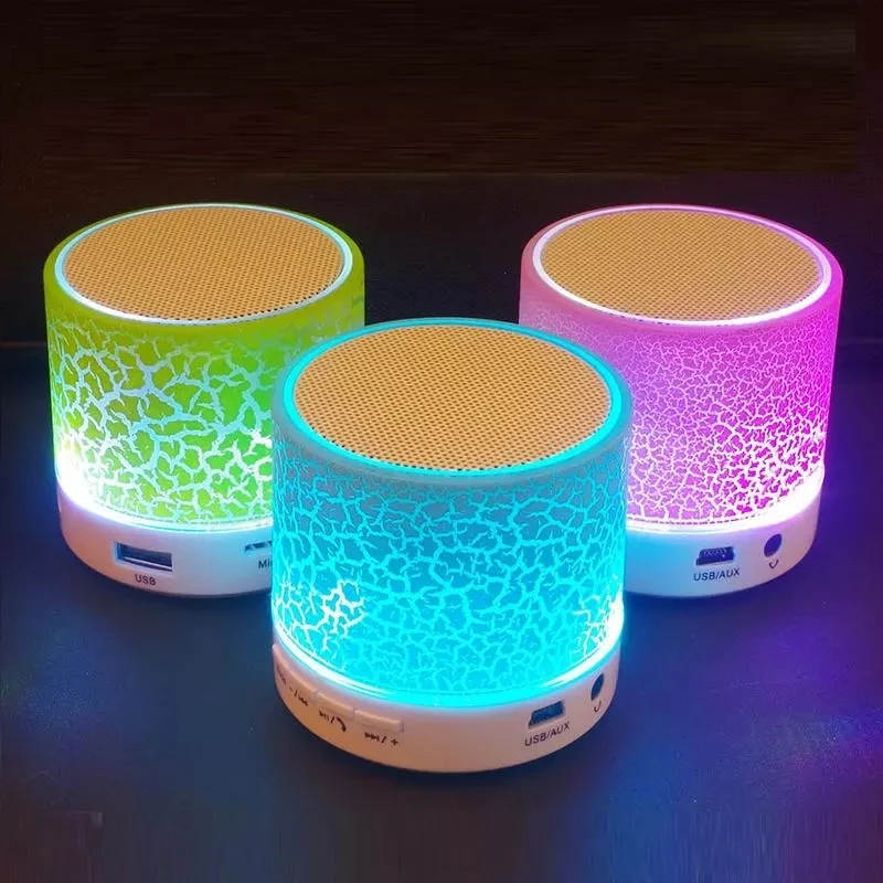 

A9 LED Mini Speakers Hands Free Crack Sound Audio Mobile Phone Mini Subwoofer Support TF Card AUX