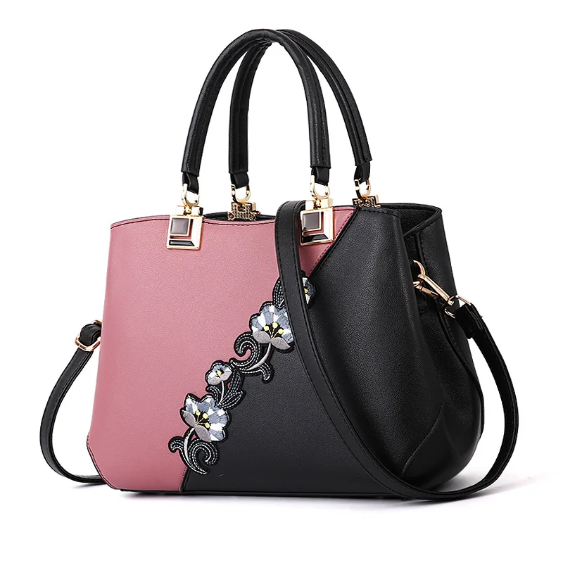 

New Fashion Personalized One-shoulder Embroidered Flowers Designers Handbags For Women, Picture