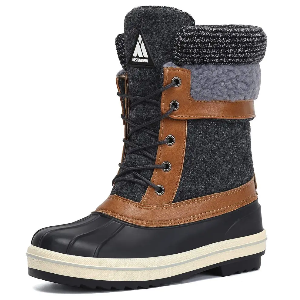 

Women Ladies New Arrival Waterproof Snow Boots Unisex High-quality Trendy Adult Boots Ready to Ship, Brown/black/khaki