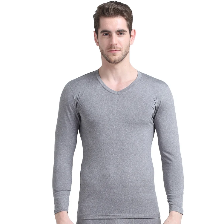 
OEM Mens Thermal Long John Set Smooth Knit Fleece Lined V Neck Heated Underwear for Winter 