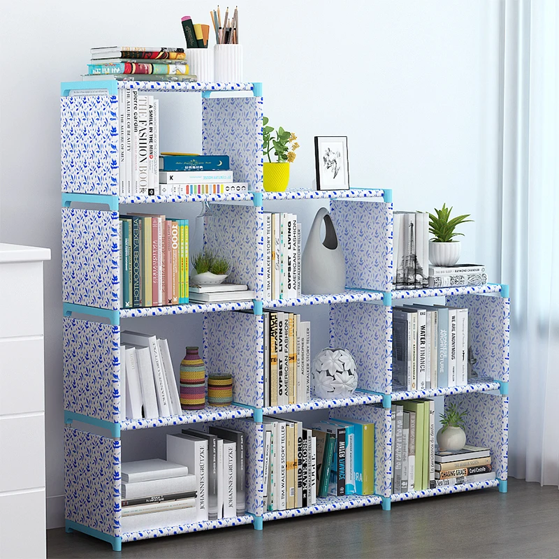 
DIY household simple storage cabinet adjustable bookcase large capacity bookshelf 