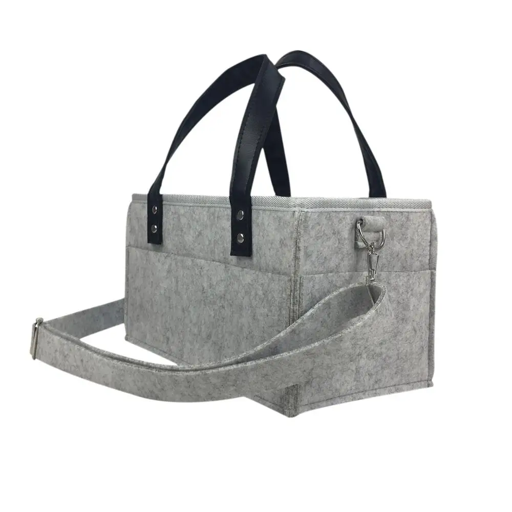 

Large capacity felt diaper storage basket popular portable diaper caddy mother'favourite diaper caddy organizer, Customized color