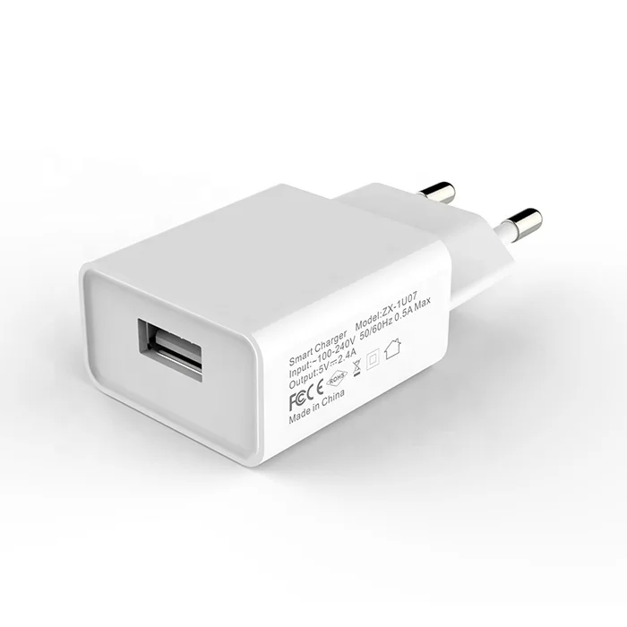 
Universal OEM 2.4 A Single Port EU US Plug Portable Travel USB Cell Phone Charger 